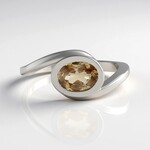 Anello in argento con Zircone Mandarino