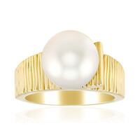 Weiße Südseeperlen-Goldring (Michelle Albala)