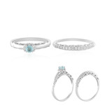 Anello in argento con Apatite Blu