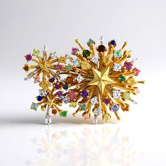 Spilla in argento con Spinello Cobalto (Gems en Vogue)