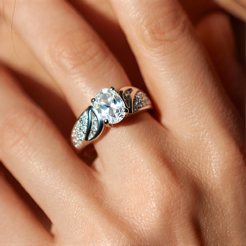 Anillo en plata con Cuncita amarillo canario