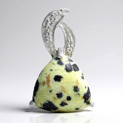 Ciondolo in argento con Diaspro Dalmata