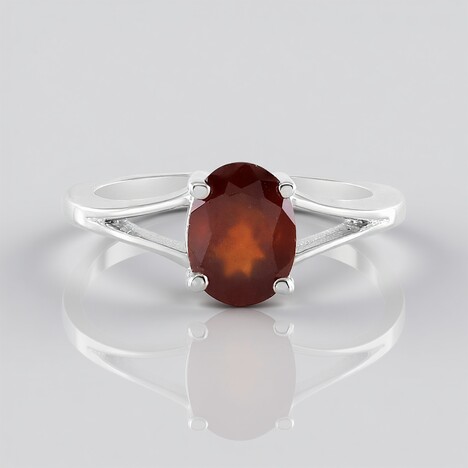 Anello in argento con Granato Essonite