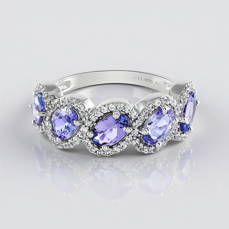 Anello in argento con Tanzanite