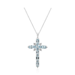 Collana in argento con Topazio Blu Cielo