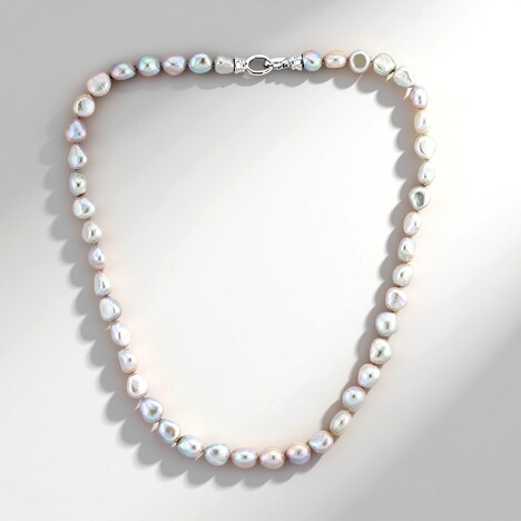 Collana in argento con Perla d'Acqua Dolce Argentata (TPC)