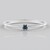 Anello in argento con Diamante Blu I3