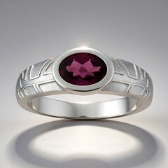 Anello in argento con Granato Roshoite