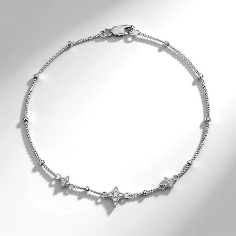 Bracciale in argento con Topazio Bianco