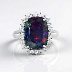 Anillo en plata con Ópalo de Mezezo (de Melo Essence)