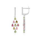 Orecchini in argento con Tormalina