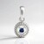 Ciondolo in argento con Benitoite
