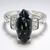 Anello in argento con Ossidiana Fiocco di Neve