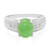 Zilveren ring met een keizerlijk chrysopraas