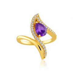 Anello in argento con Ametista Siberiana (de Melo Essence)