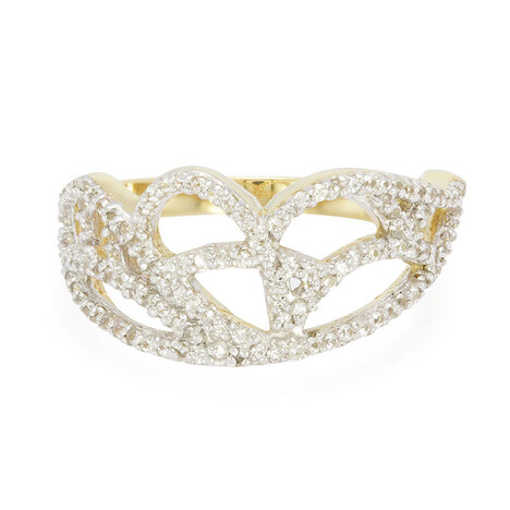 Weißer Saphir-Silberring