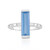 Blauer Chalzedon-Silberring
