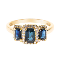 Blauer Ceylon-Saphir-Goldring