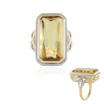 Anillo en plata con Cuarzo champán