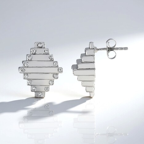 Orecchini in argento con Zircone (MONOSONO COLLECTION)