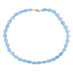 Collier en argent et Quartz Aqua