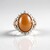 Anello in argento con Pietra di Luna Pesca (Dallas Prince Designs)