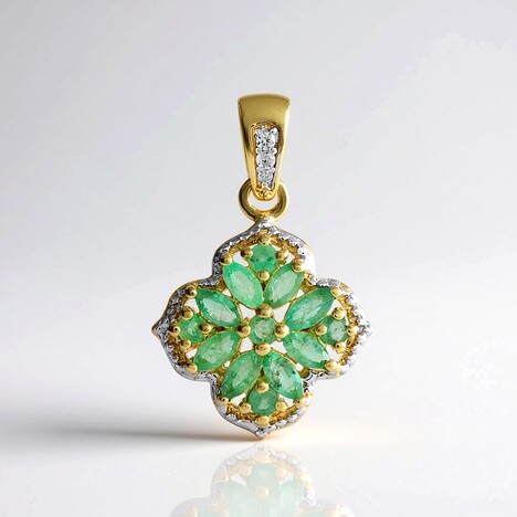 Ciondolo in argento con Smeraldo Zambia
