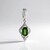 Ciondolo in argento con Diopside Russo
