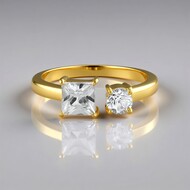 Bague en argent et Zircon