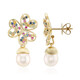 Boucles d'oreilles en or et Perle blanche des mers du sud (Michelle Albala)