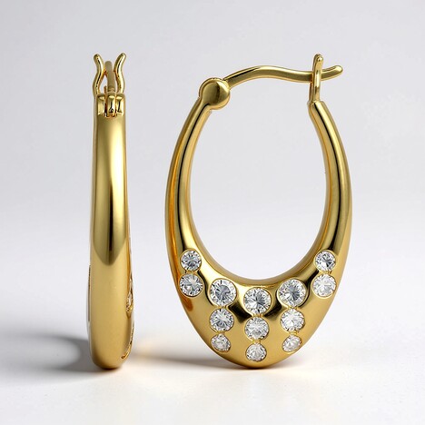 Orecchini in argento con Zircone (Adela Silber)