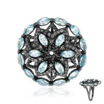 Anello in argento con Topazio Blu Cielo