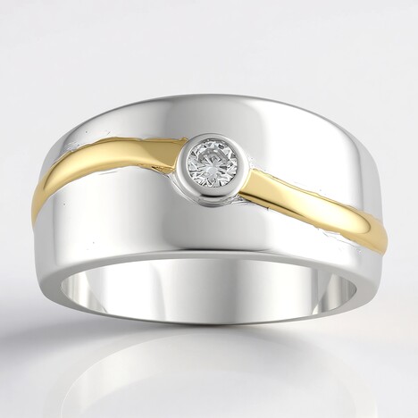 Anello in argento con Diamante I1 (G) (Annette)