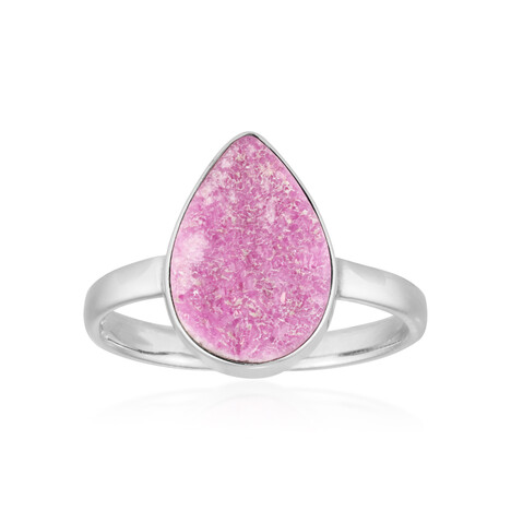 Anillo en plata con Calcita cobalto (Bali Barong)