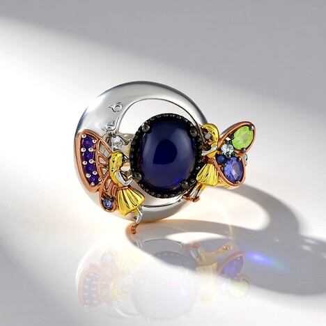 Anello in argento con Opale Mezezo (Gems en Vogue)