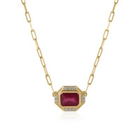 Bemainty Ruby Silver Necklace