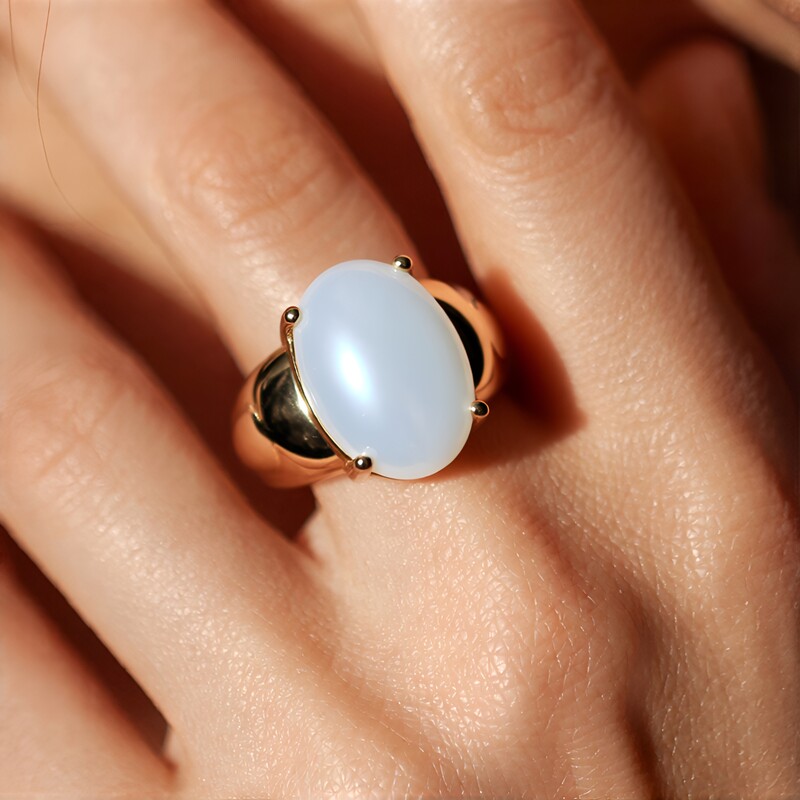 Zilveren ring met een Turkse chalcedoon