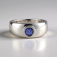 Anillo en plata con Tanzanita