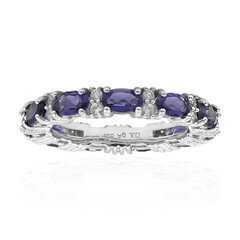 Anillo en plata con Iolita