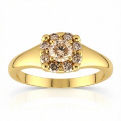 14K VS1 Argyle Rose De France Diamond Gold Ring
