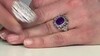 Anillo en plata con Amatista de Zambia