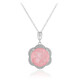 Collier en argent et Quartz rose pastel