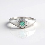 Anello in argento con Apatite Blu