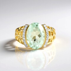 Bague en argent et Améthyste verte (Ornaments by de Melo)