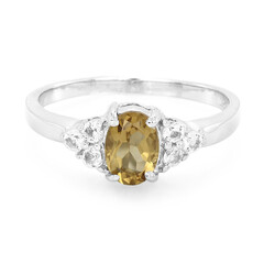 Champagner-Quarz-Silberring