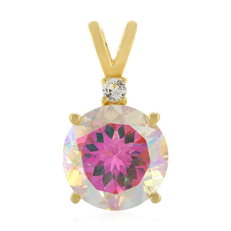Regenbogen-Topas-Silberanhänger
