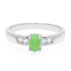 Bague en argent et Chrysoprase impériale