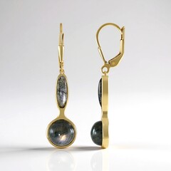 Orecchini in argento con Labradorite Dorata Maniry