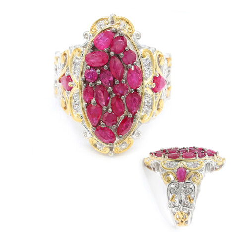 Anello in argento con Rubino della Birmania (Gems en Vogue)