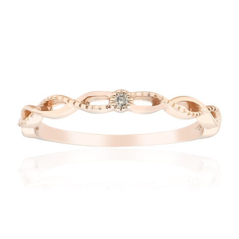 Gouden ring met een SI1 Argyle Rose De France Diamant (Annette)